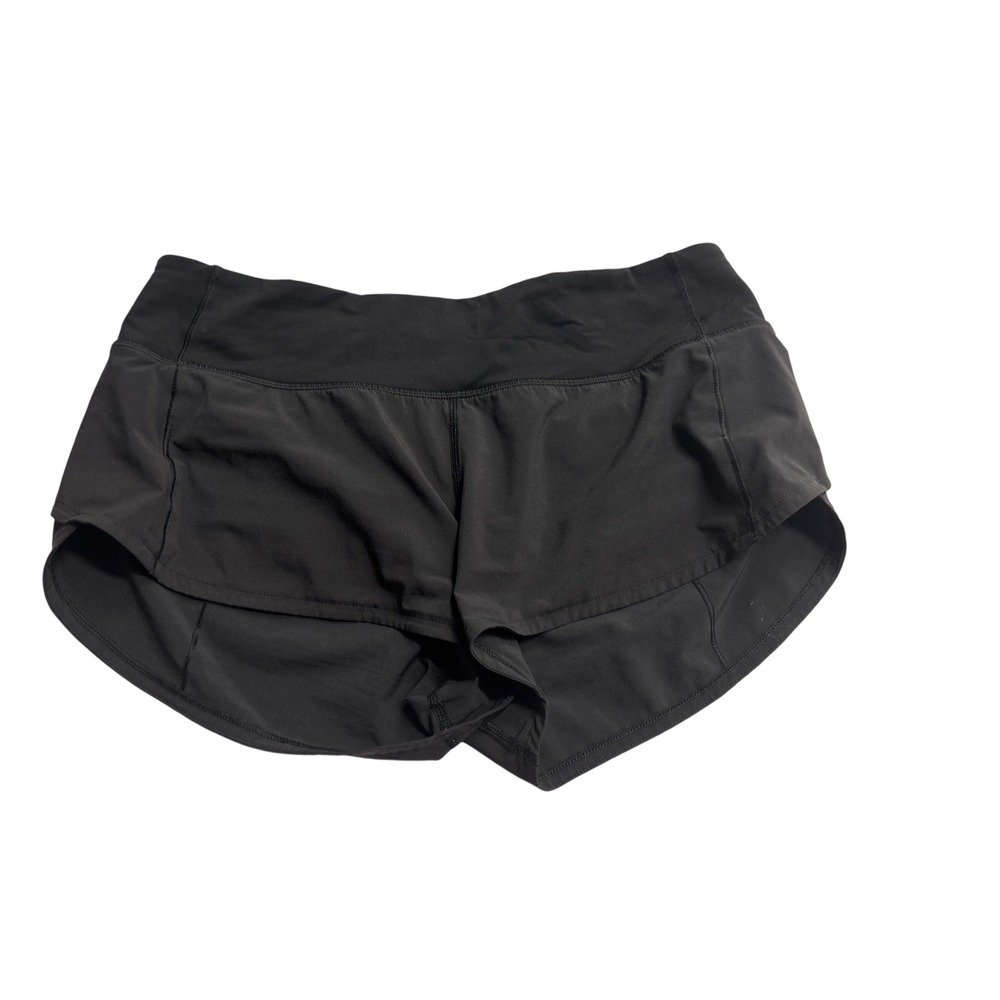 Lululemon Speed Up Low-Rise Lined Short 2.5 Black LW7AJBR Womens Size 6
